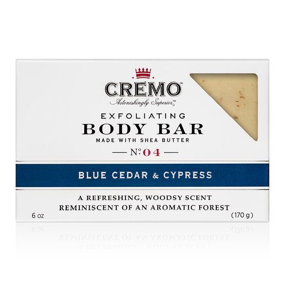 Cremo Body Bar, Expoliating, Blue Cedar & Cypress - 6 oz